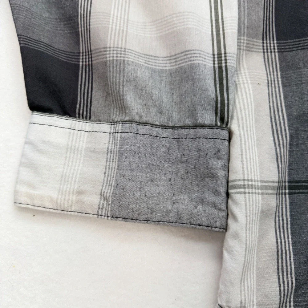 Levi's Shirt‎ Mens XXXL Grey Plaid Western Snap Front Long Sleeve Pearl Snap